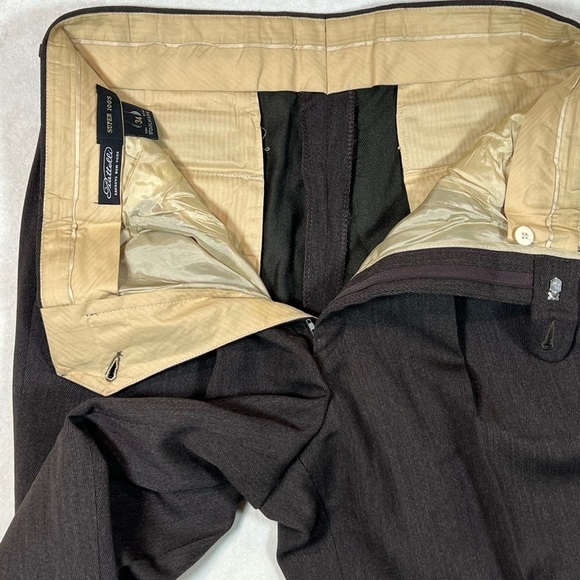 Piatelli 34W 32L Super 100’s 100% Wool Pleated Gray Trousers Barneys New York - Picture 7 of 10